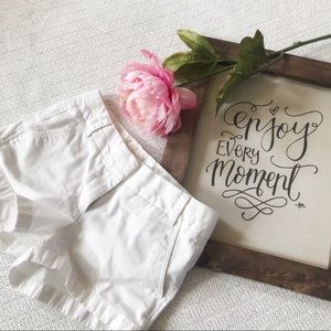 J. Crew White Chino Shorts